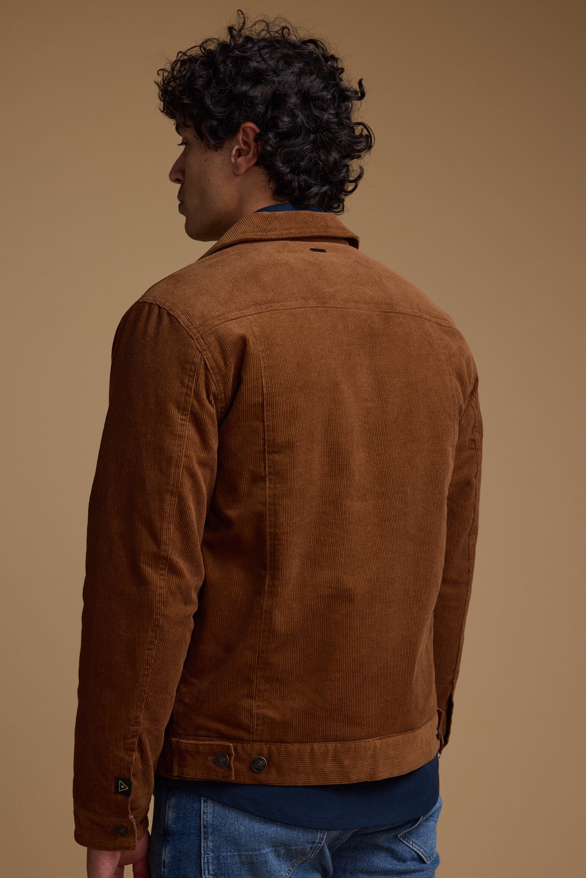 Barkers Barton Cord Trucker in camel, additional view