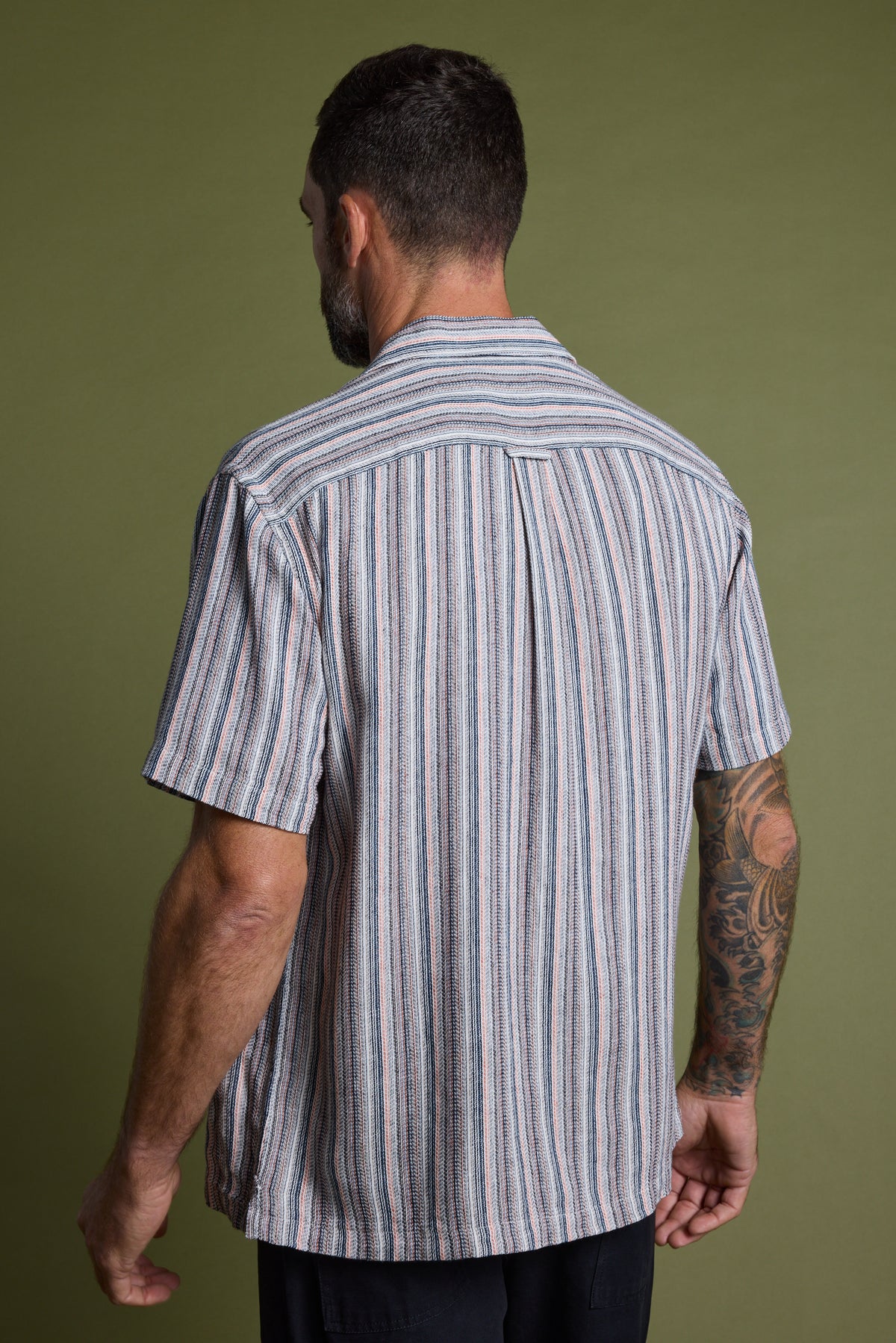 Barkers Thaxton Stripe Cuban Shirt, additional view