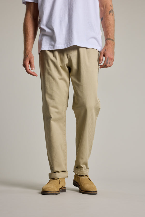 Barkers Wadley Twill Pant in stone, relaxed fit, additional view