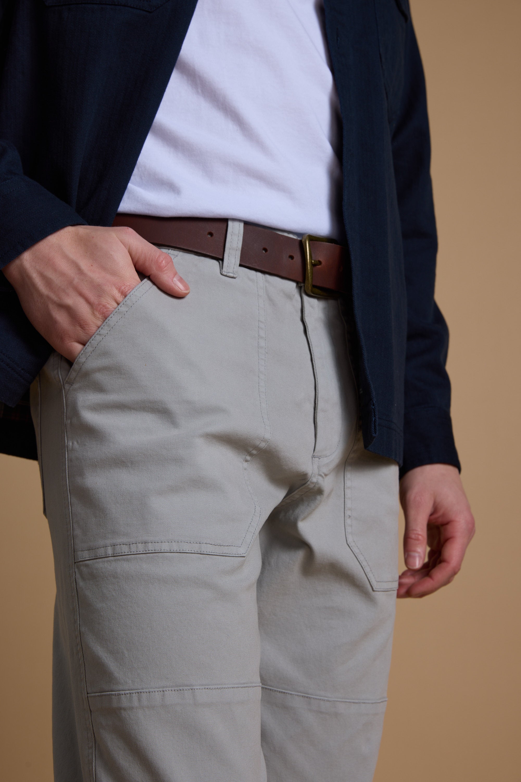 Barkers Tidal GD Utility Pant in silver, tapered fit, additional view