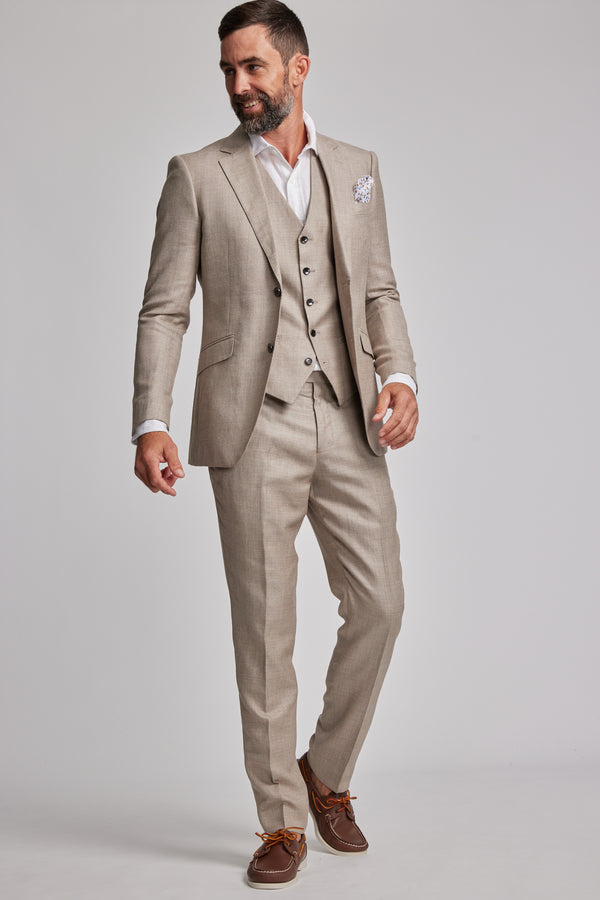 Barkers Grantley Linen Suit Jacket in natural, alternate view