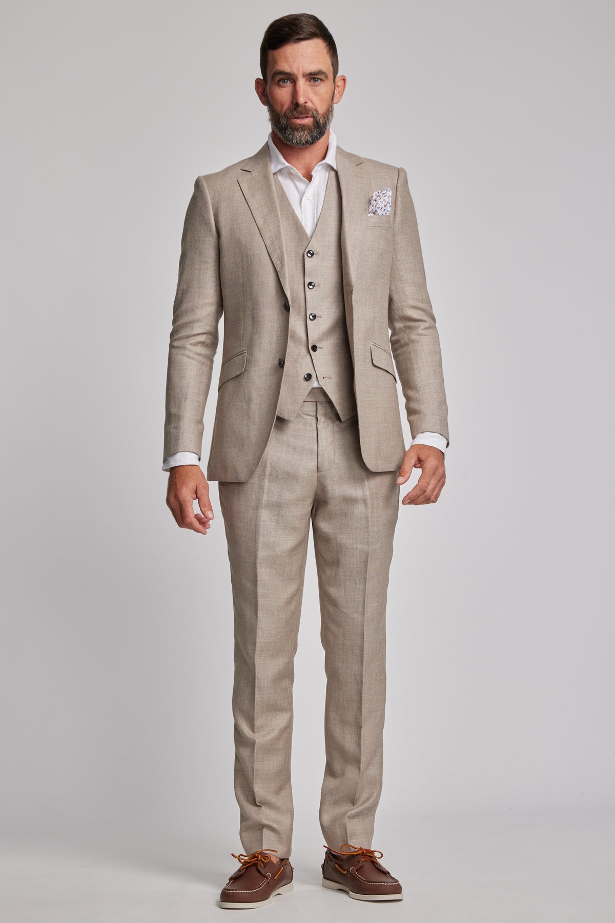 Barkers Grantley Linen Suit Jacket in natural, additional view