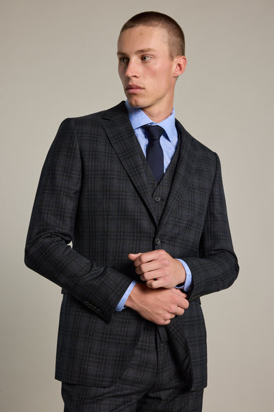 Barkers Osborn Check Suit Jacket in charcoal