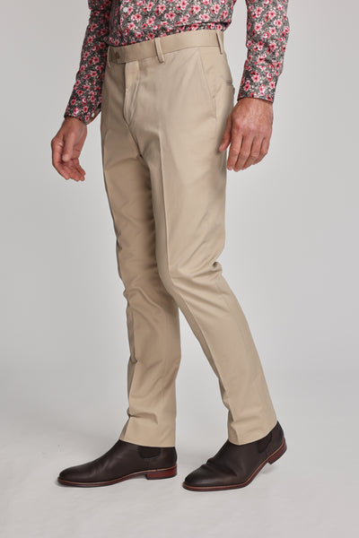 Barkers Maclay Twill Pant in stone, cotton