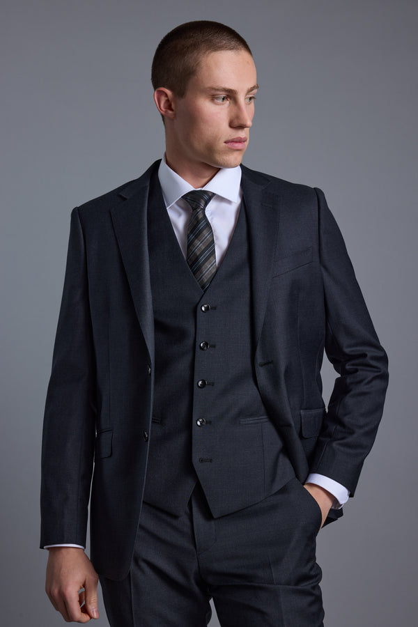 Barkers Mayfair ZQrx Waistcoat in charcoal, tailored fit