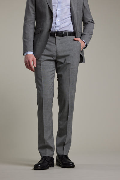 Barkers Henderson Houndstooth Suit Trouser in grey, tailored fit