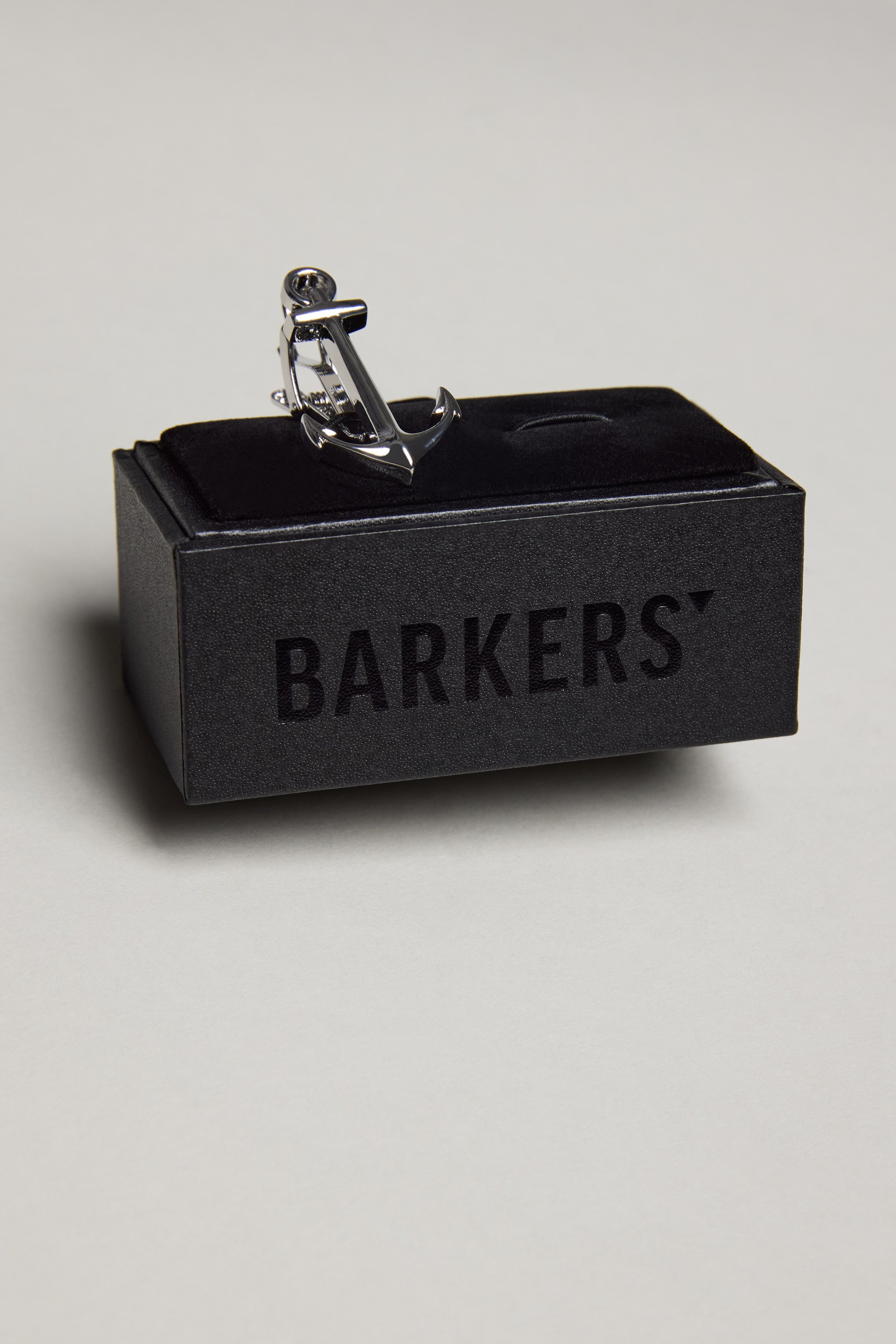 Barkers Anchor Tie Clip in silver
