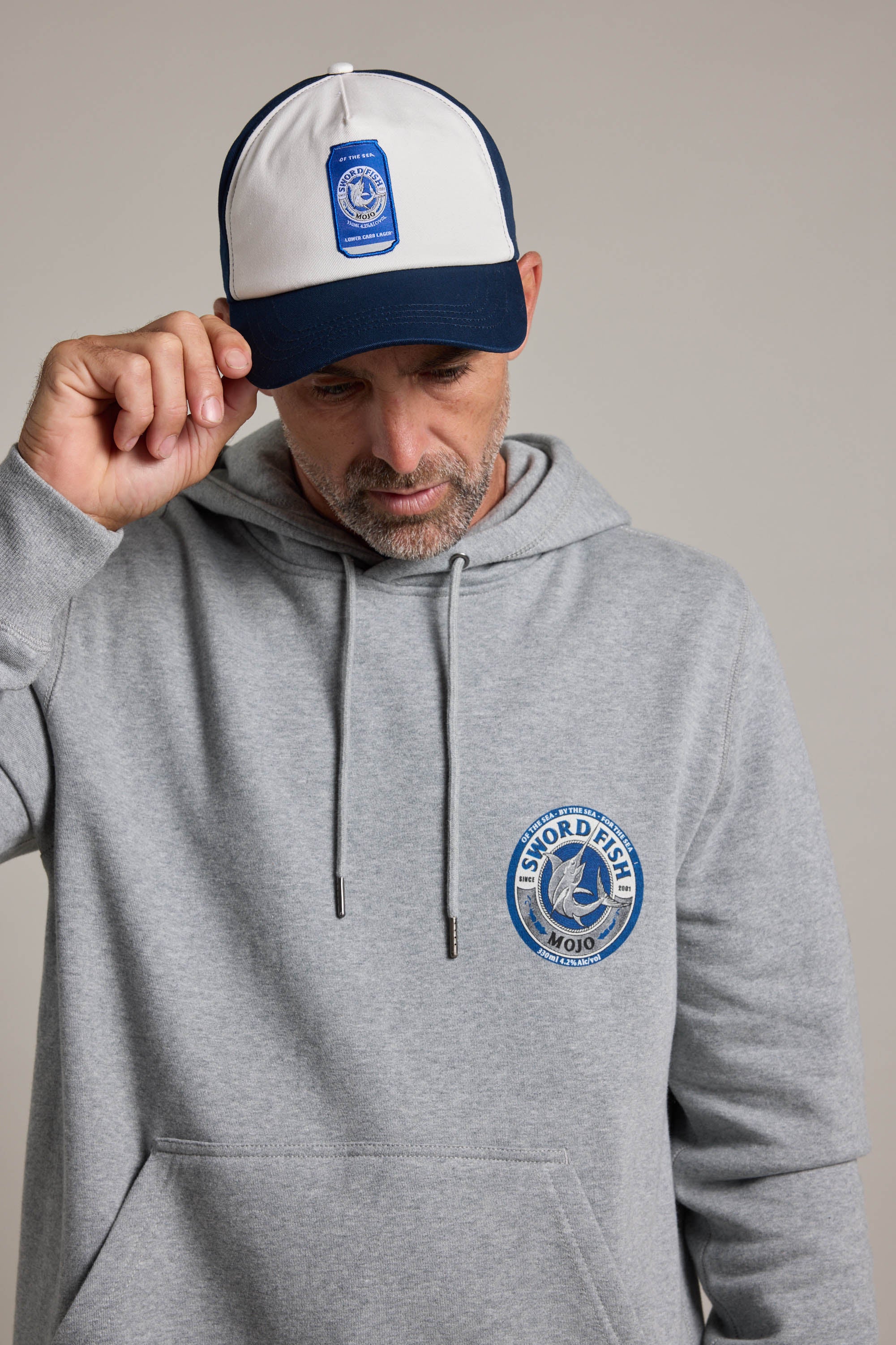 Swordfish Mojo Beercan Cap in blue/white, additional view