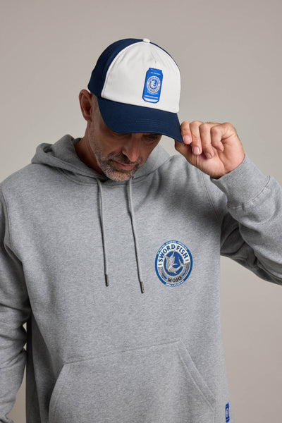 Swordfish Mojo Beercan Cap in blue/white