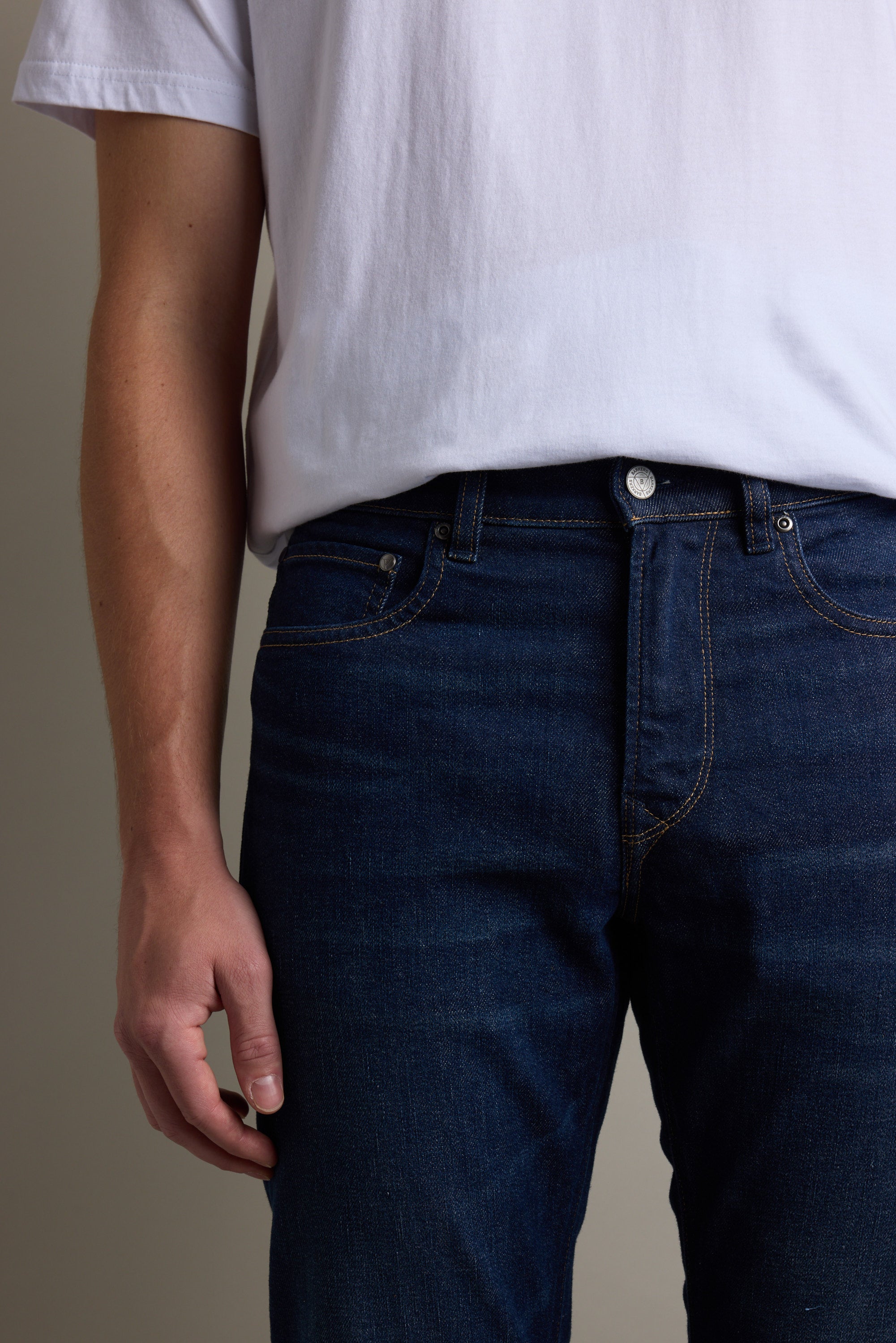 Barkers Wanderer Denim Straight Jean in dark indigo, additional view
