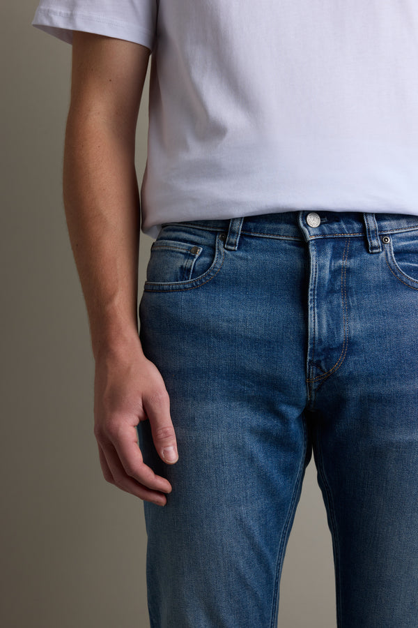 Barkers Wanderer Denim Straight Jean in mid wash, additional view