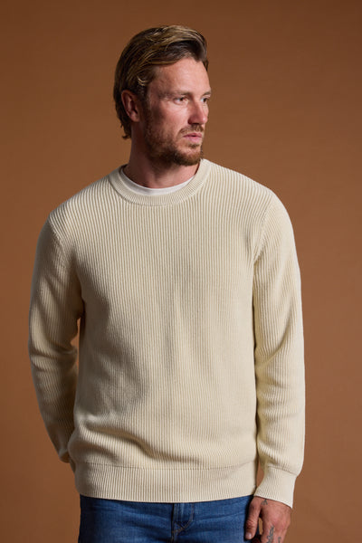 Barkers Dandar Cotton Crew in oatmeal, cotton