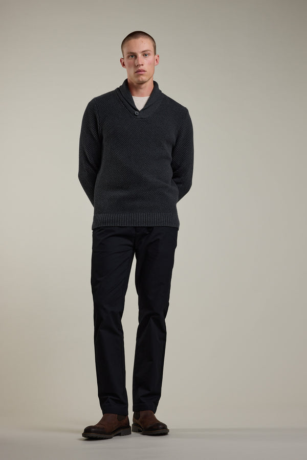 Barkers Brighton Cotton Shawl Pullover in grey marl, cotton, additional view