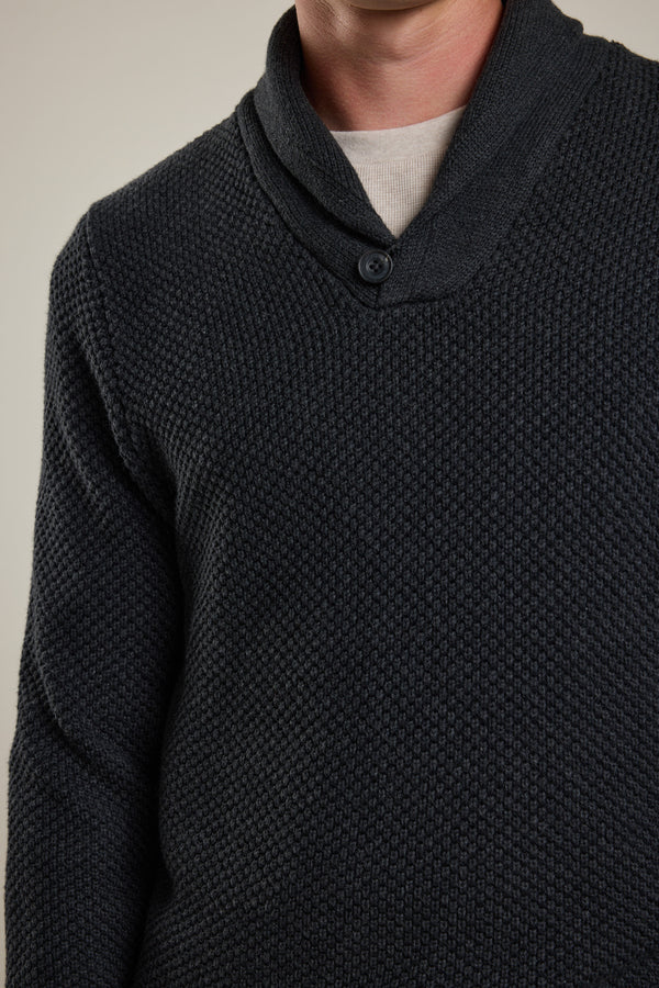 Barkers Brighton Cotton Shawl Pullover in grey marl, cotton, alternate view