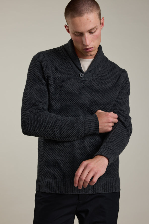 Barkers Brighton Cotton Shawl Pullover in grey marl, cotton, additional view