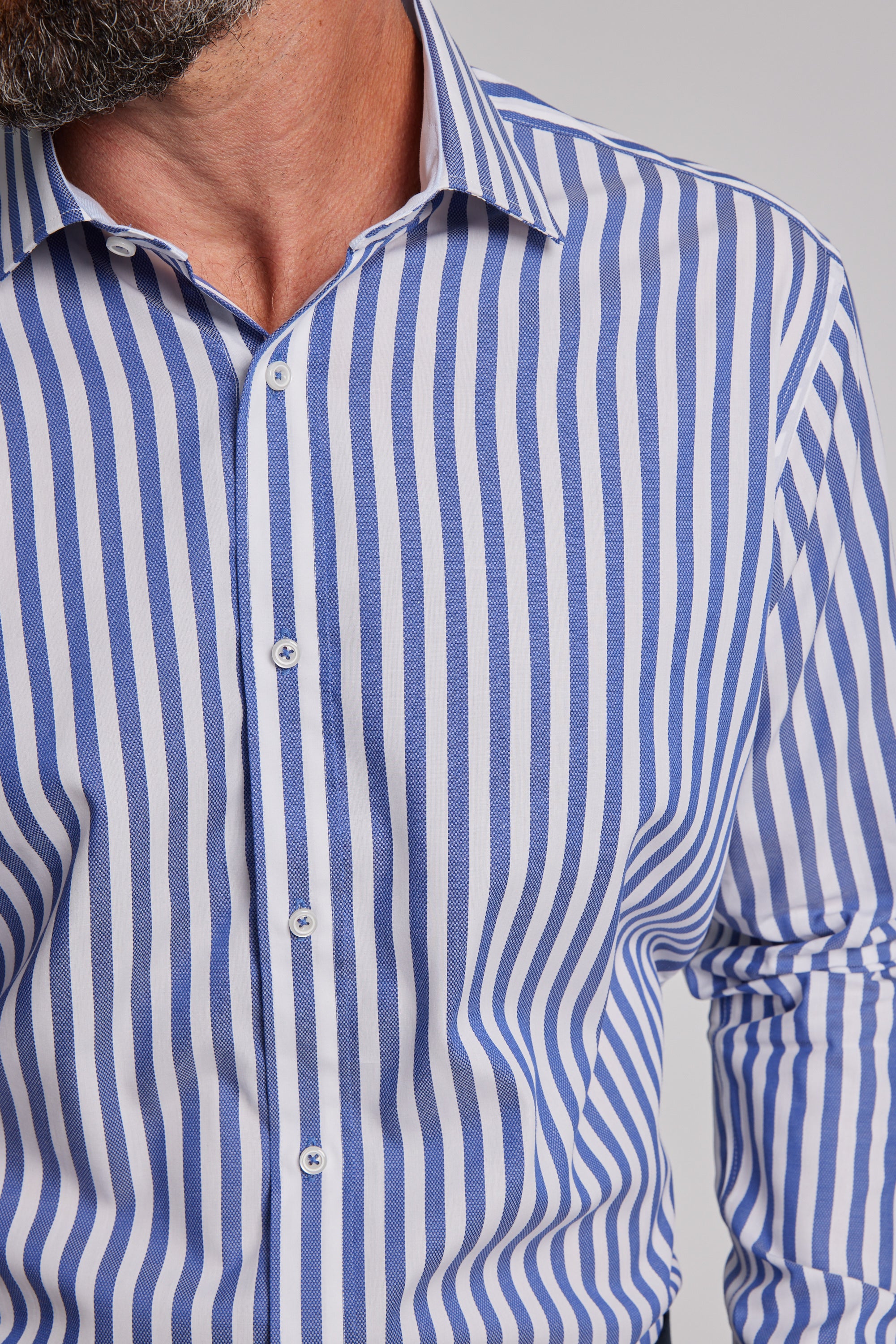 Barkers Midway Shirt in blue/white, tailored fit, additional view