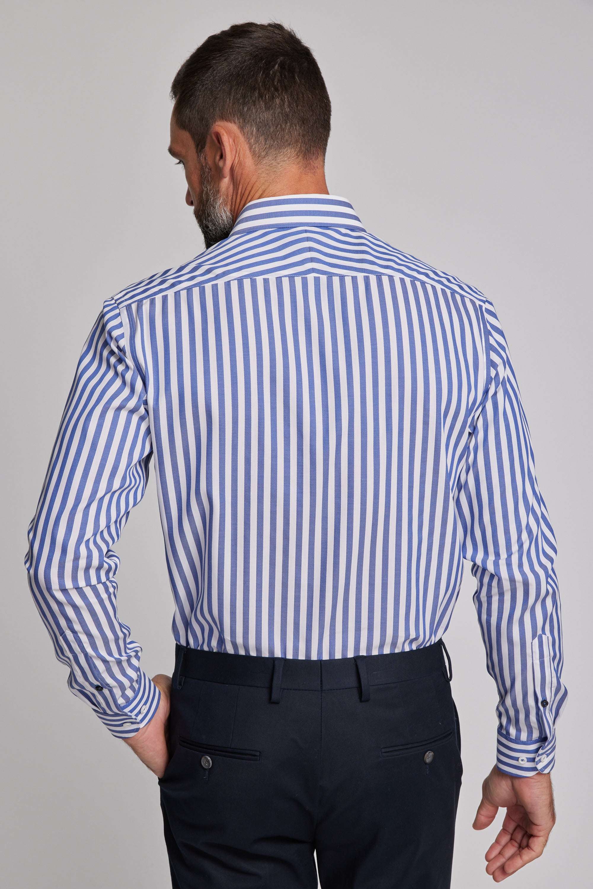 Barkers Midway Shirt in blue/white, tailored fit, additional view