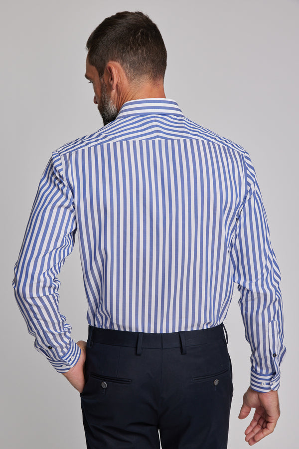 Barkers Midway Shirt in blue/white, tailored fit, additional view