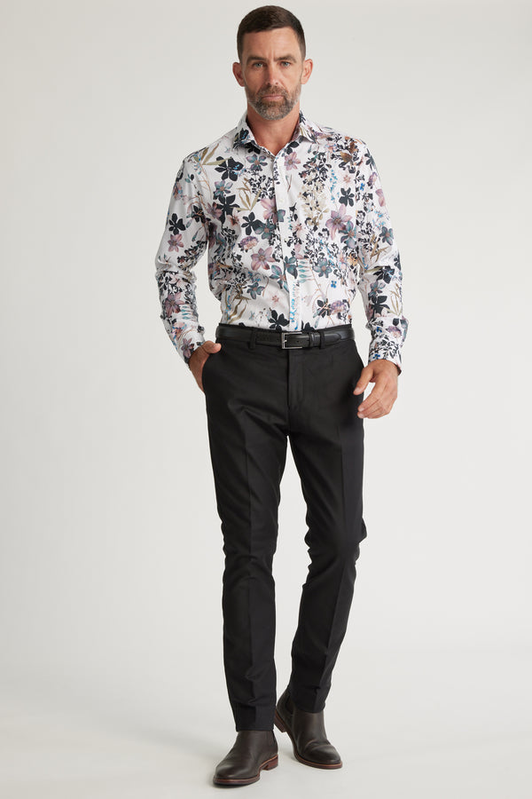 Barkers Apothecary AOP Business Shirt in white, classic fit, additional view