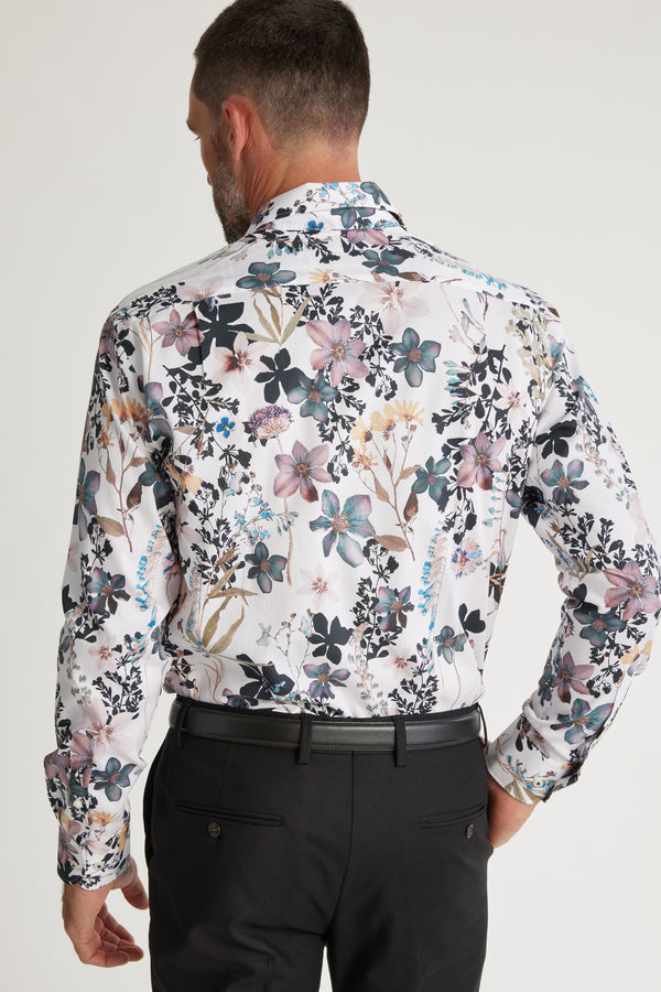Barkers Apothecary AOP Business Shirt in white, classic fit, additional view