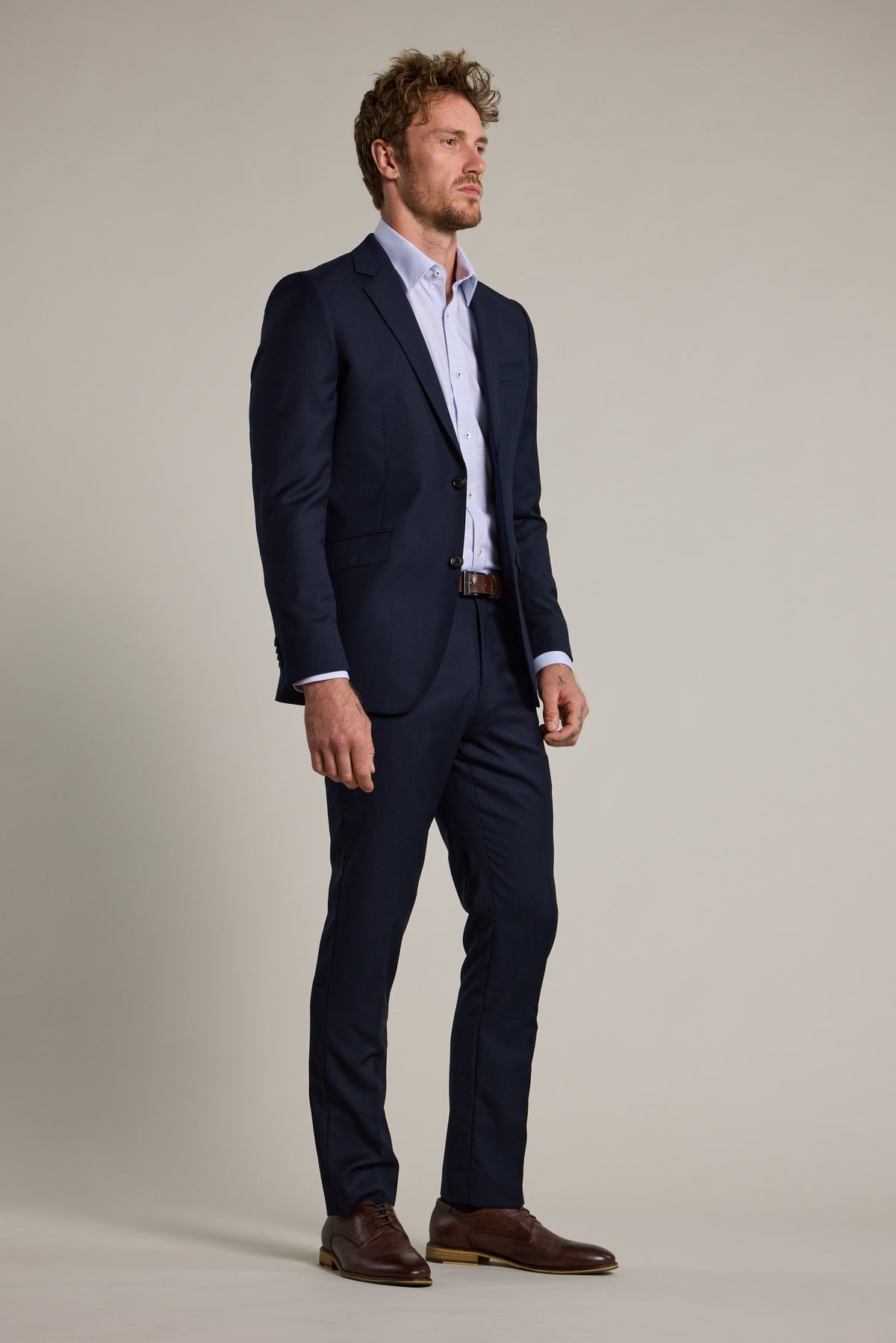 Barkers Wiltshire Suit Trouser in navy, alternate view