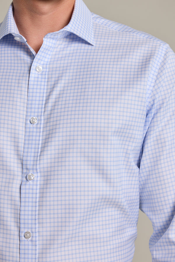 Barkers Enright French Cuff Business Shirt in light blue, classic fit, additional view