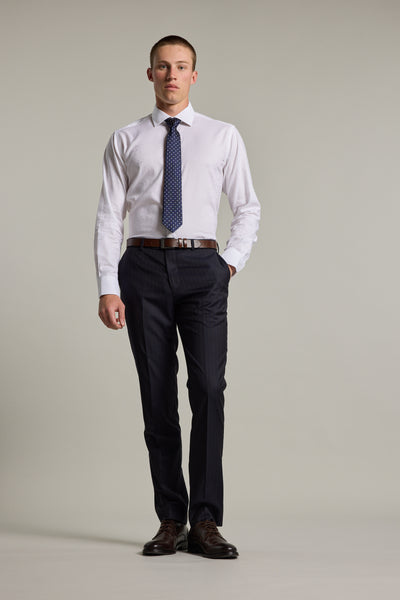Barkers Corran Paisley Business Shirt in white, tailored fit