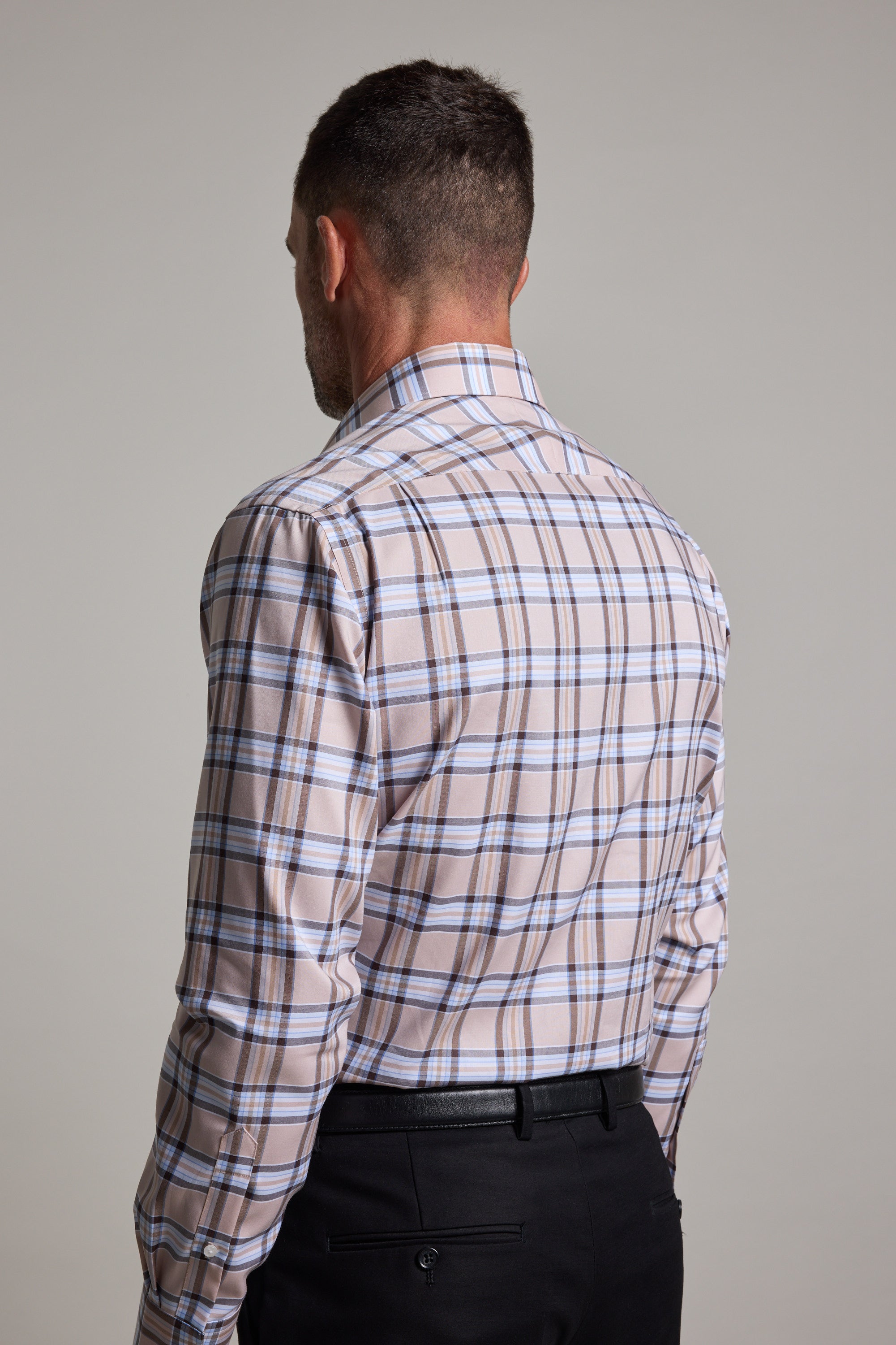 Barkers Kirkseyheck Business Shirt in brown check, classic fit, additional view