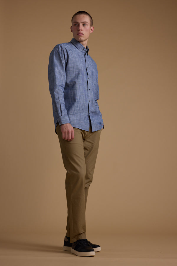 Barkers Blaine Stripe Shirt in blue/white, classic fit, additional view