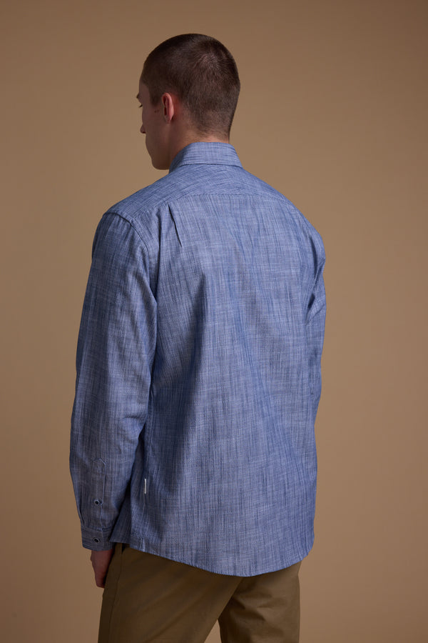 Barkers Blaine Stripe Shirt in blue/white, classic fit, additional view