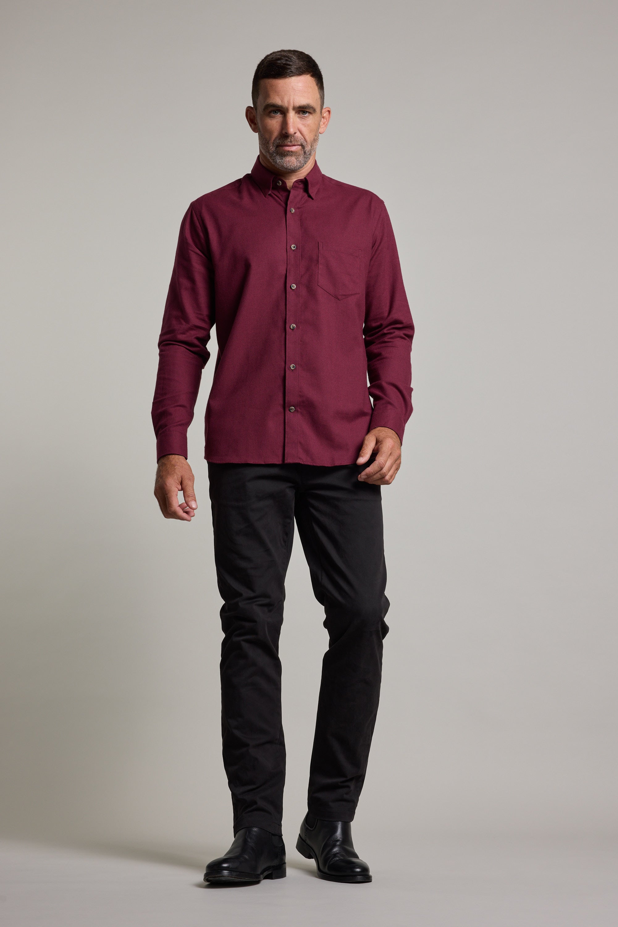 Barkers Antonio Shirt in berry, classic fit, additional view