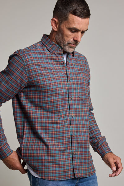 Barkers Dionheck Shirt in red check, classic fit