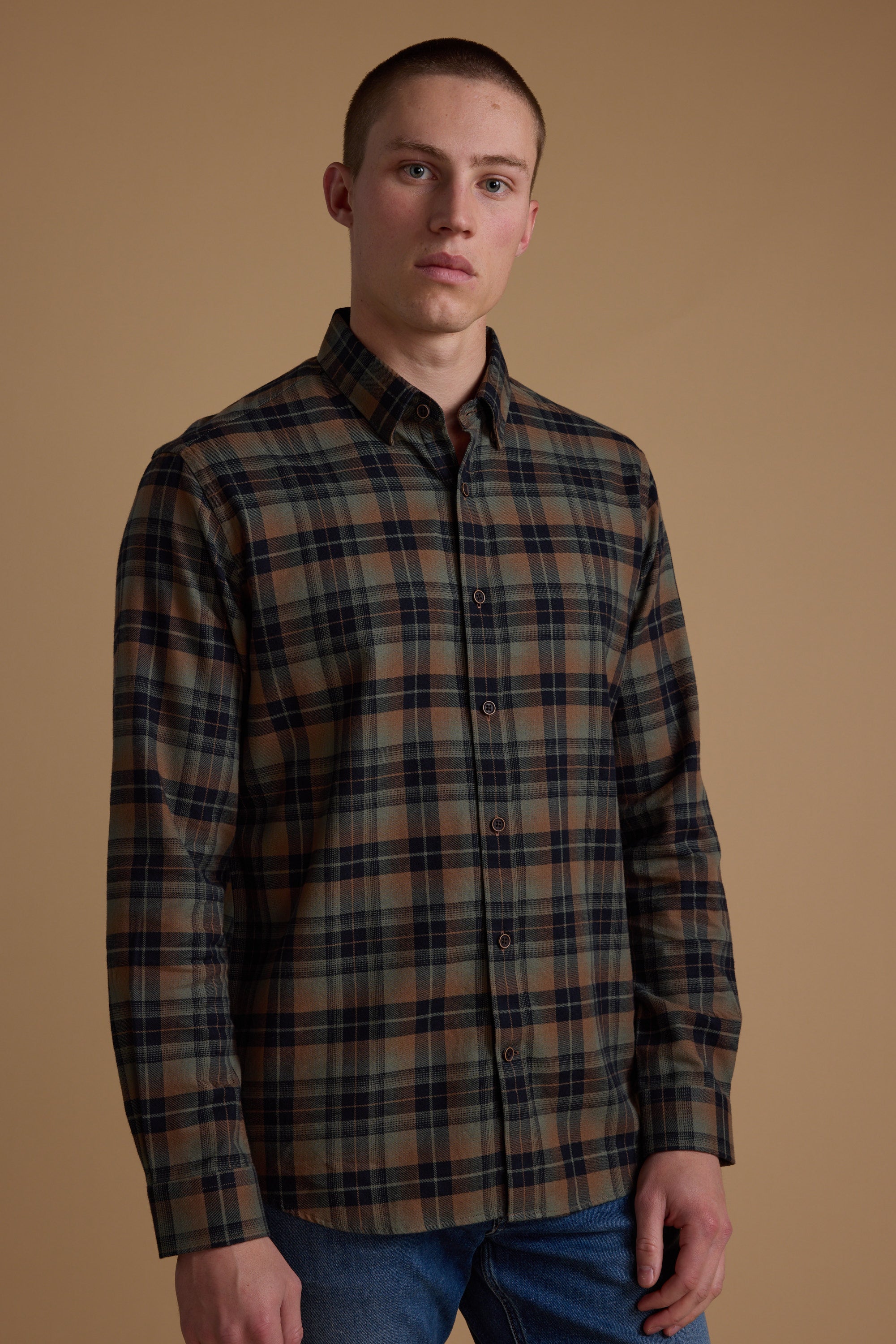 Barkers Cobden Check Shirt, tailored fit, alternate view