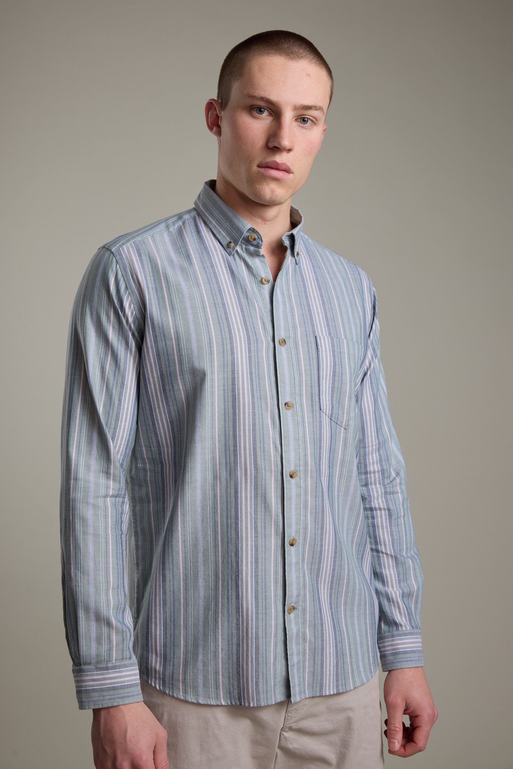 Barkers Huntley Striped Oxford Shirt, tailored fit, additional view