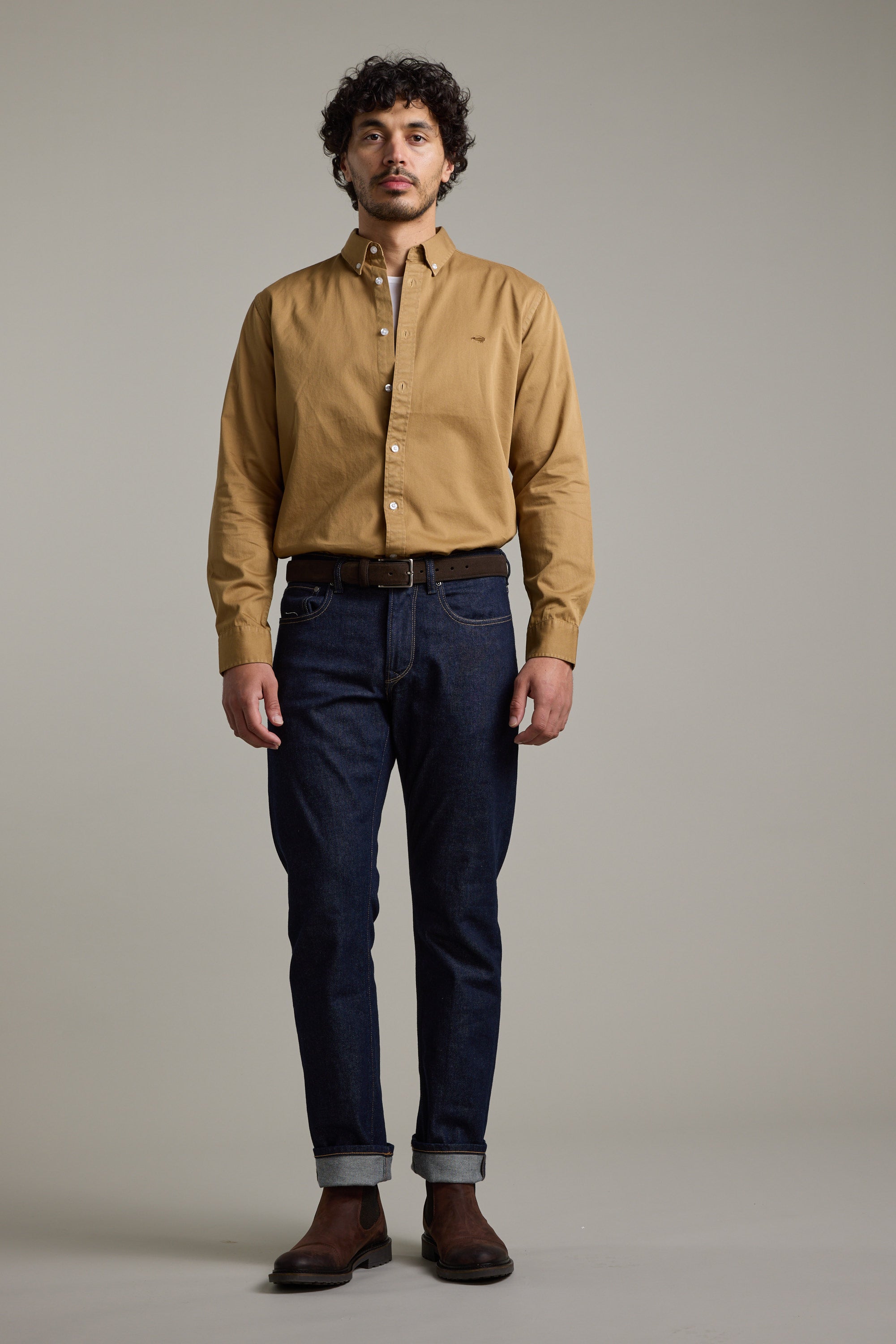 Barkers Norma GD Cotton Shirt in camel, classic fit, additional view