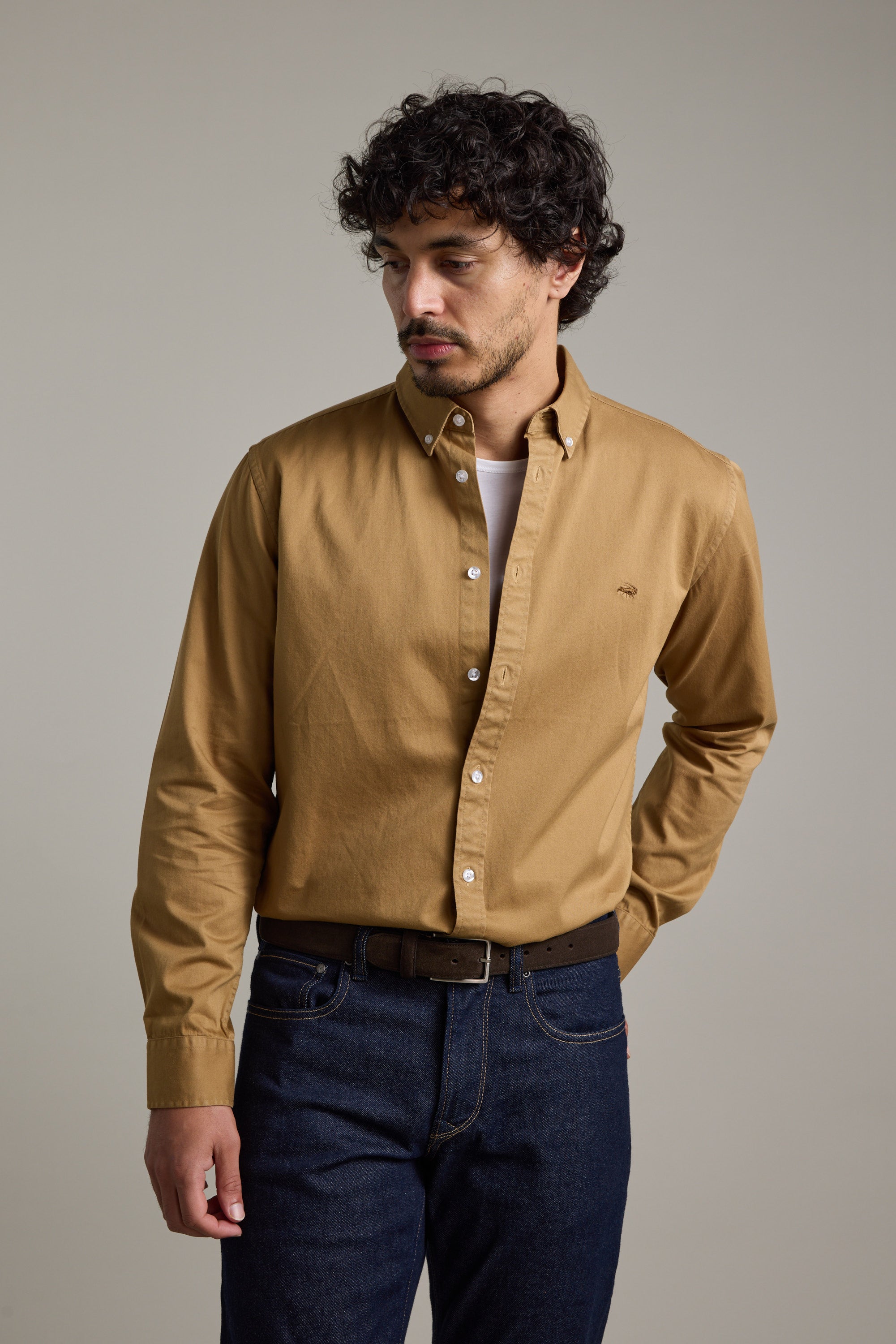 Barkers Norma GD Cotton Shirt in camel, classic fit, additional view