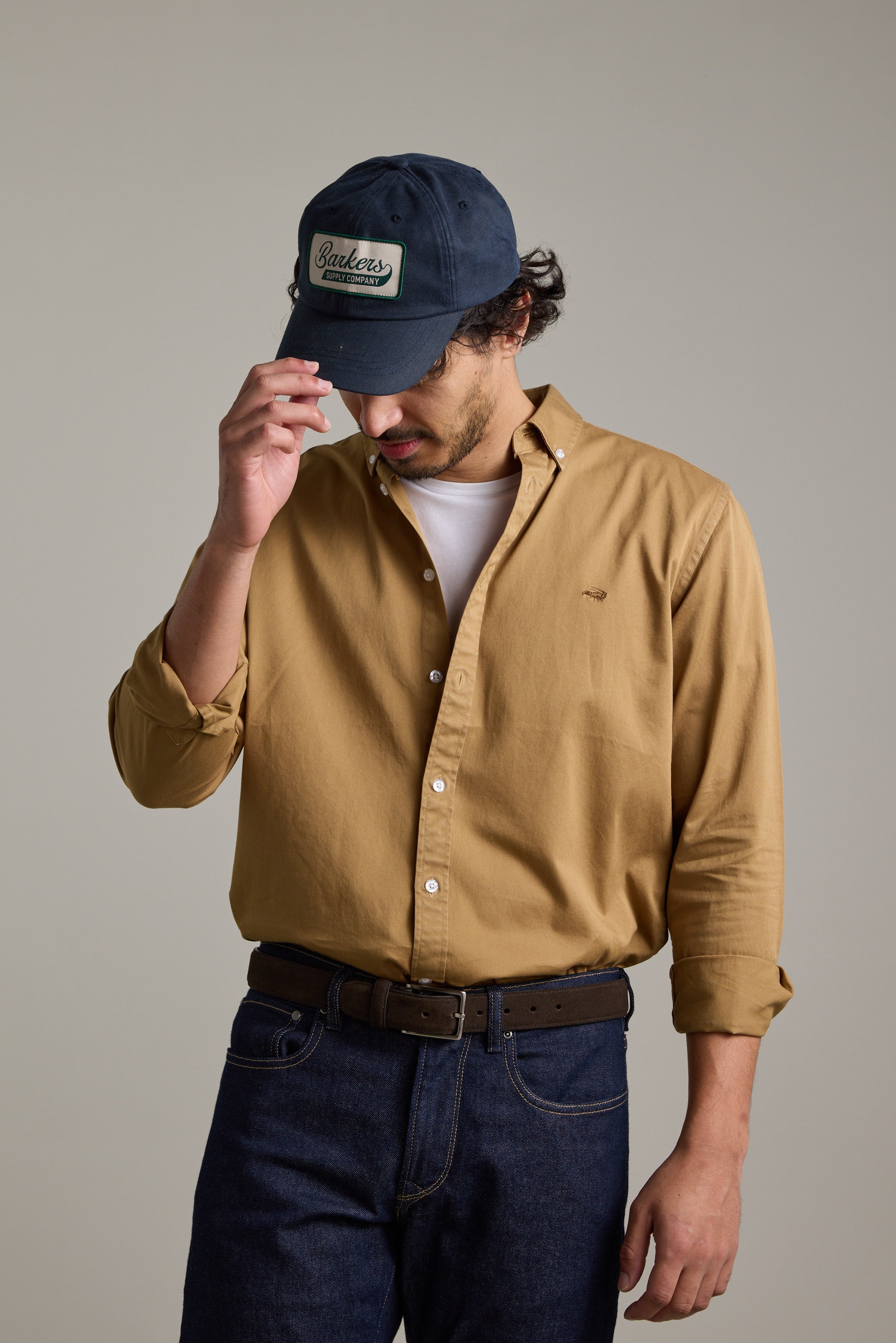 Barkers Norma GD Cotton Shirt in camel, classic fit, additional view