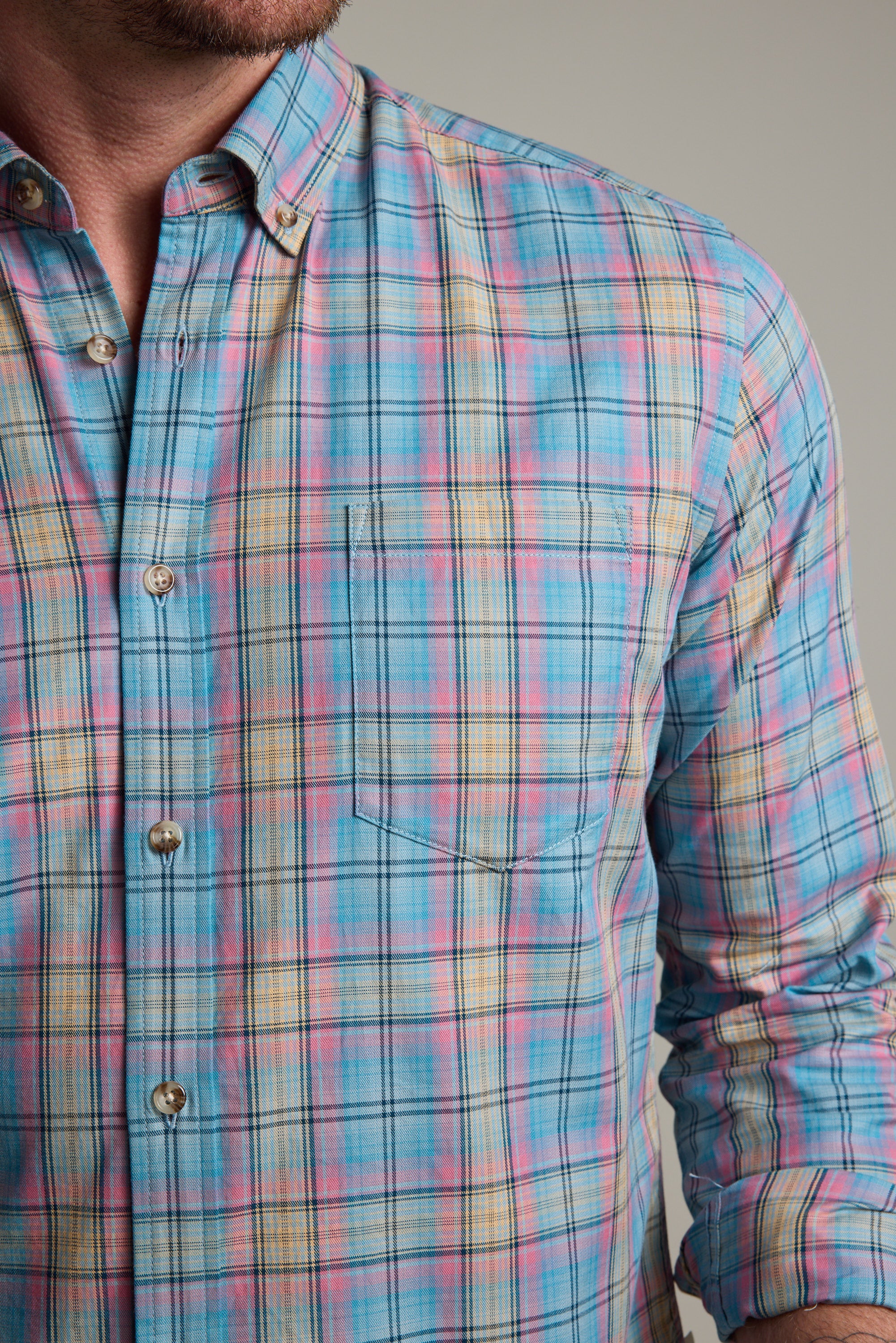 Barkers Hayne Check Shirt, tailored fit, alternate view