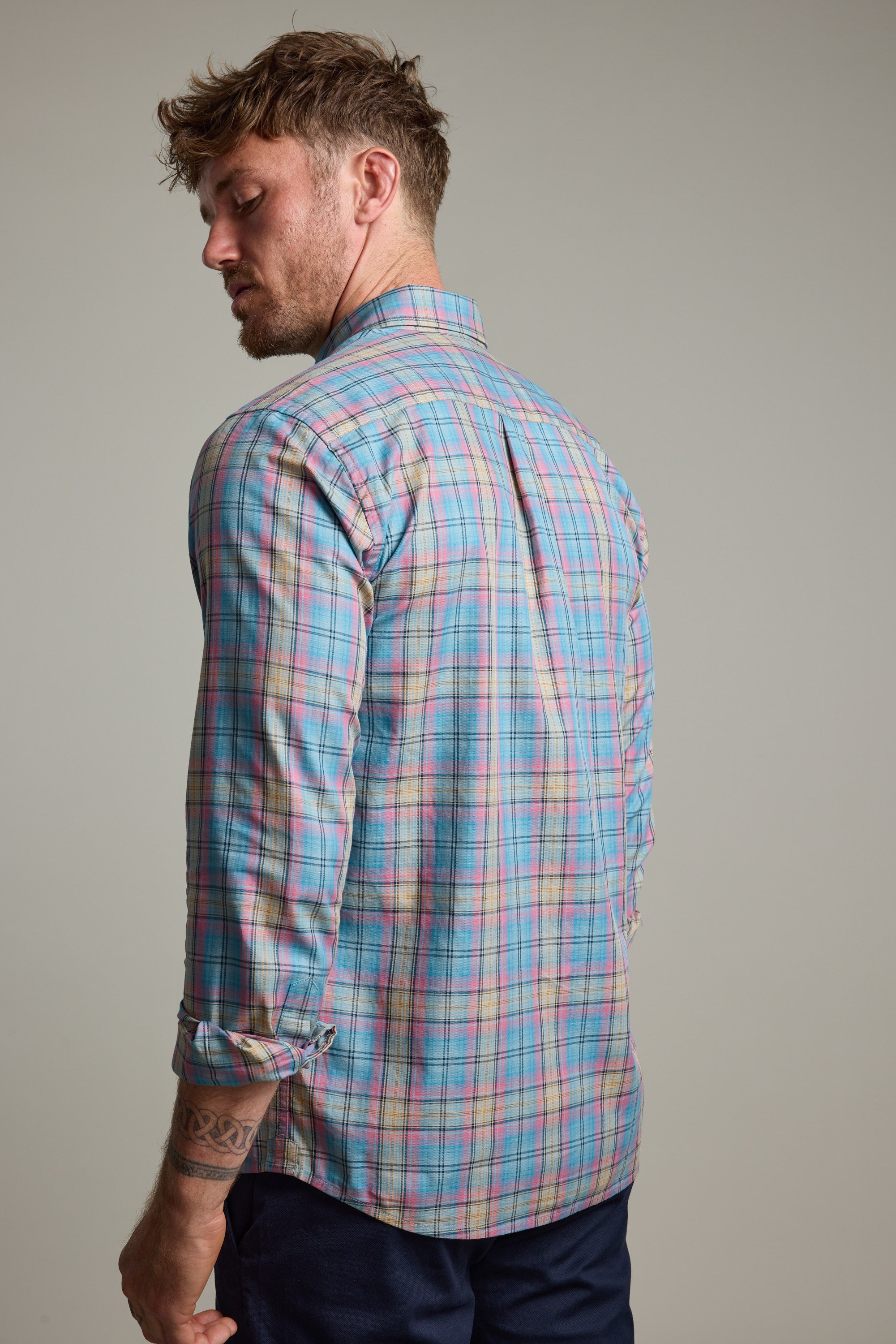 Barkers Hayne Check Shirt, tailored fit, additional view