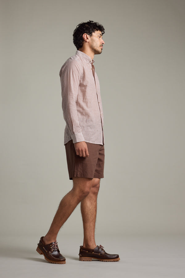 Barkers Sumter Stripe Shirt in red, tailored fit, additional view