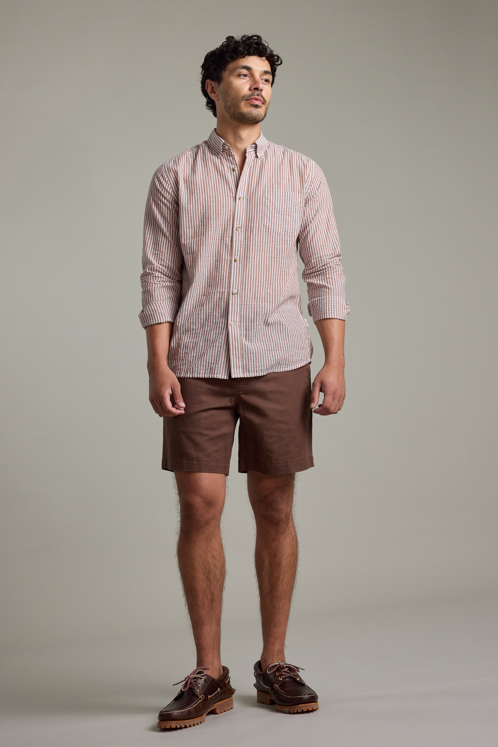 Barkers Sumter Stripe Shirt in red, tailored fit, additional view