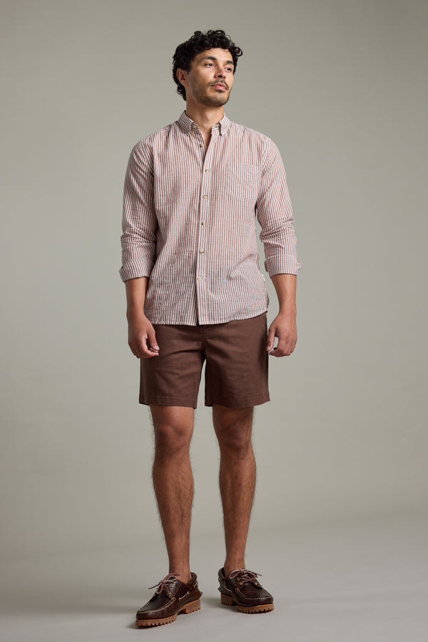 Barkers Sumter Stripe Shirt in red, tailored fit, additional view