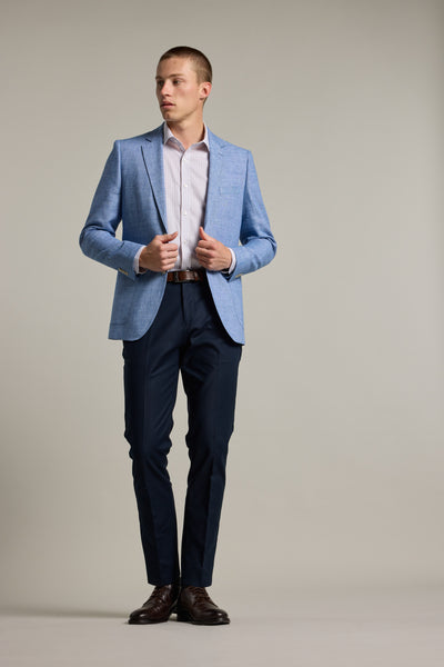Barkers Mitchel Texture Blazer in blue/white