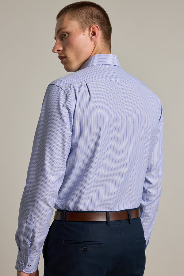 Barkers Cyrus Stripe Business Shirt in blue, tailored fit, additional view