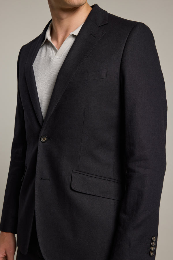 Barkers Windsor Texture Linen Blazer in black, additional view