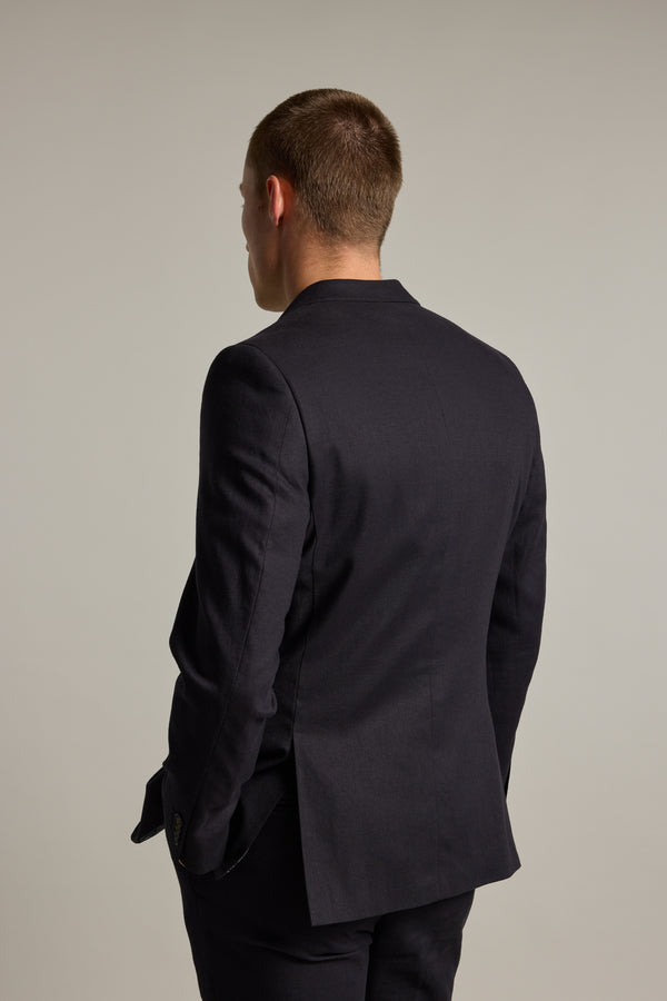 Barkers Windsor Texture Linen Blazer in black, additional view