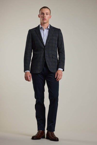 Barkers Manleigh Check Knit Blazer in charcoal