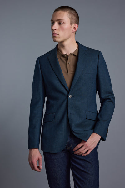 Barkers Filey Texture Blazer in blue