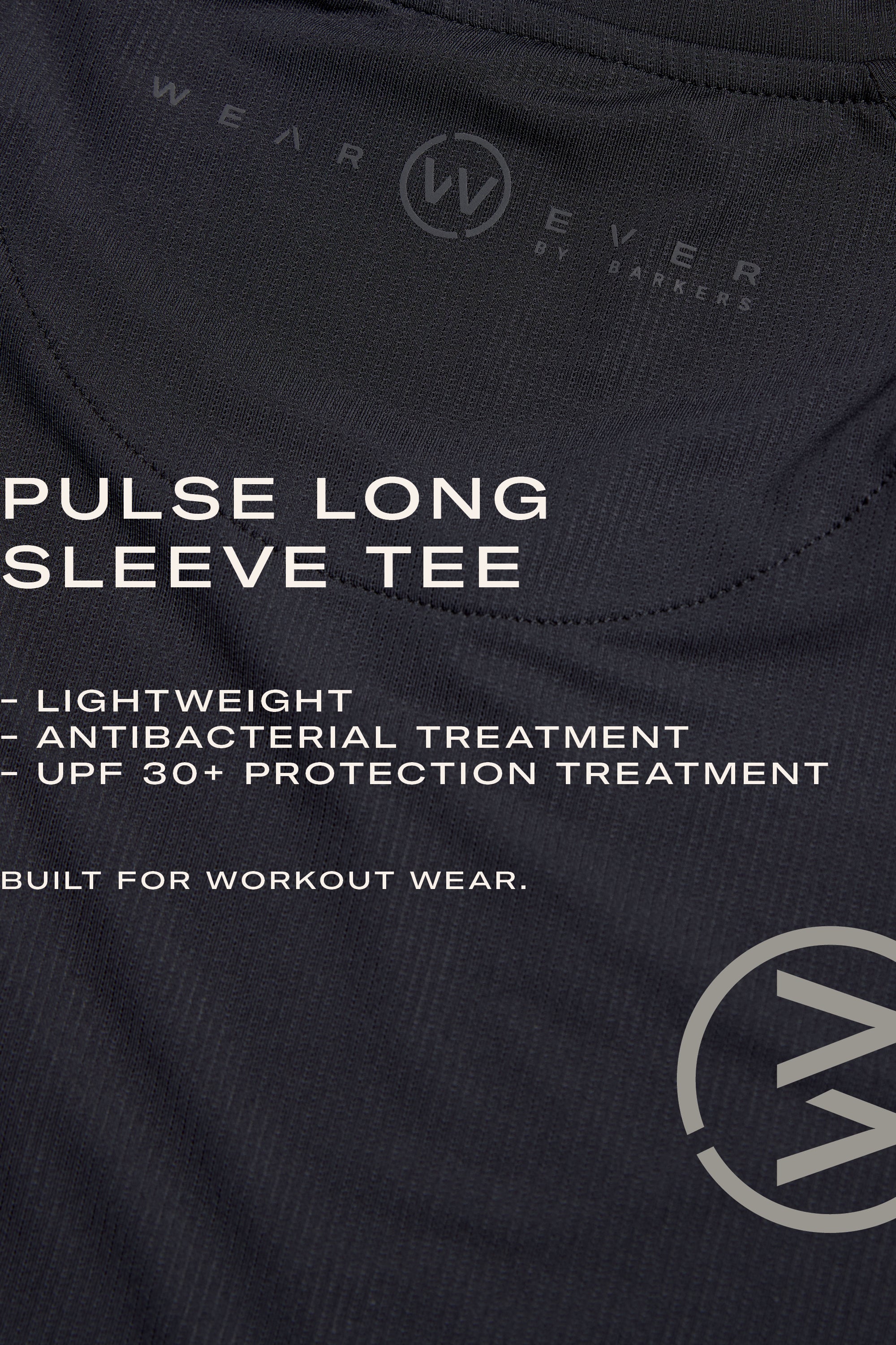 WearEver Pulse Long Sleeve Tee in black, alternate view