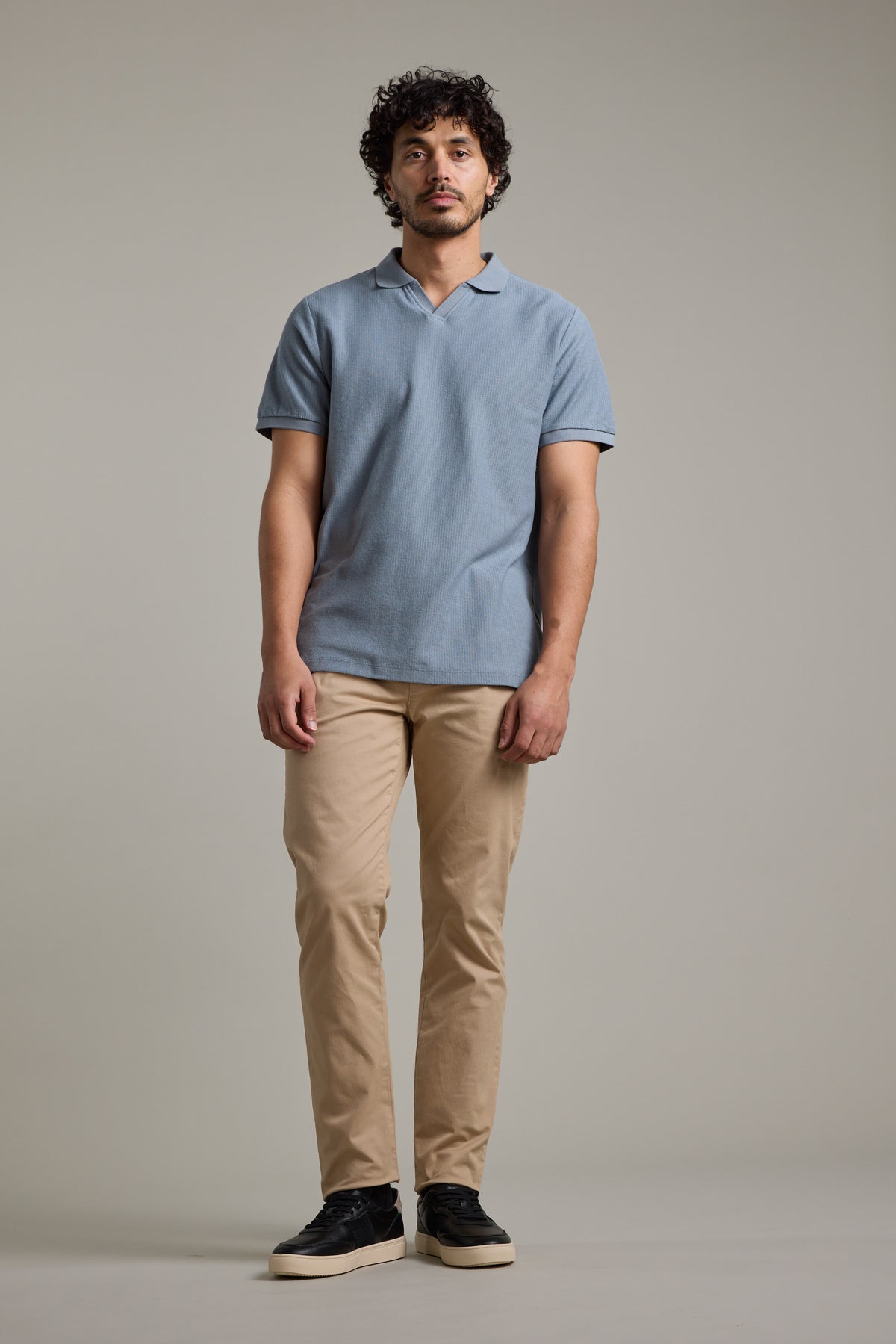 Barkers Winfield Textured Polo in steel, additional view